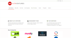Desktop Screenshot of altaventures.com