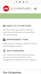 Mobile Screenshot of altaventures.com