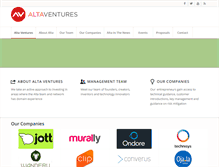 Tablet Screenshot of altaventures.com